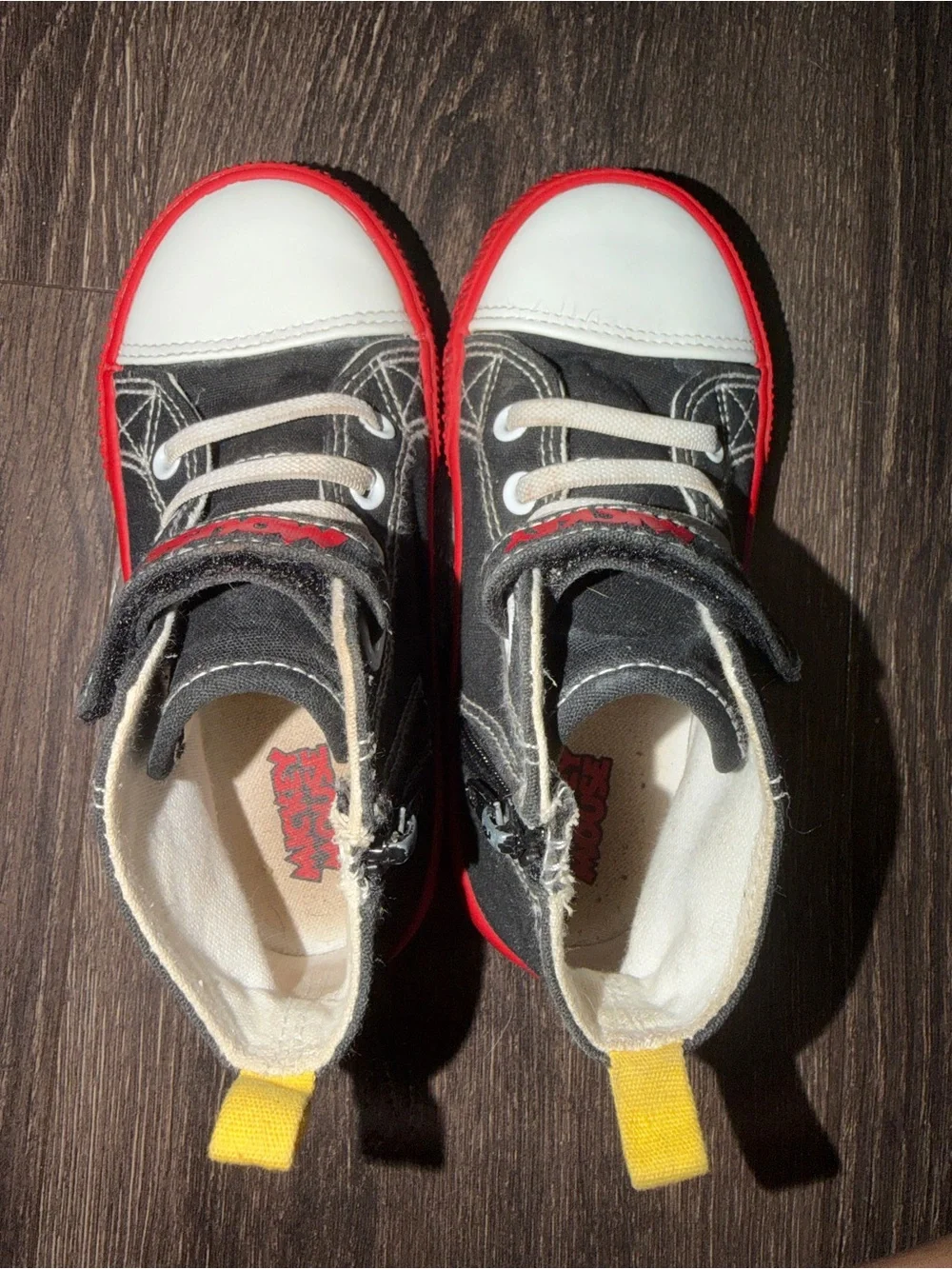 Disney Mickey Mouse & Pluto Toddler High Top Sneakers Size 10C